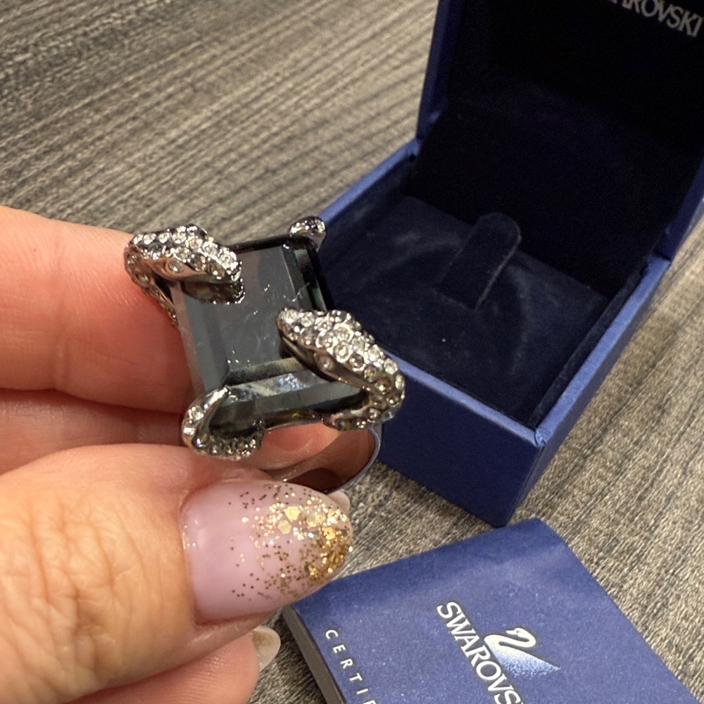 Swarovski Silver And Crystal Statement Ring (Size… - image 5